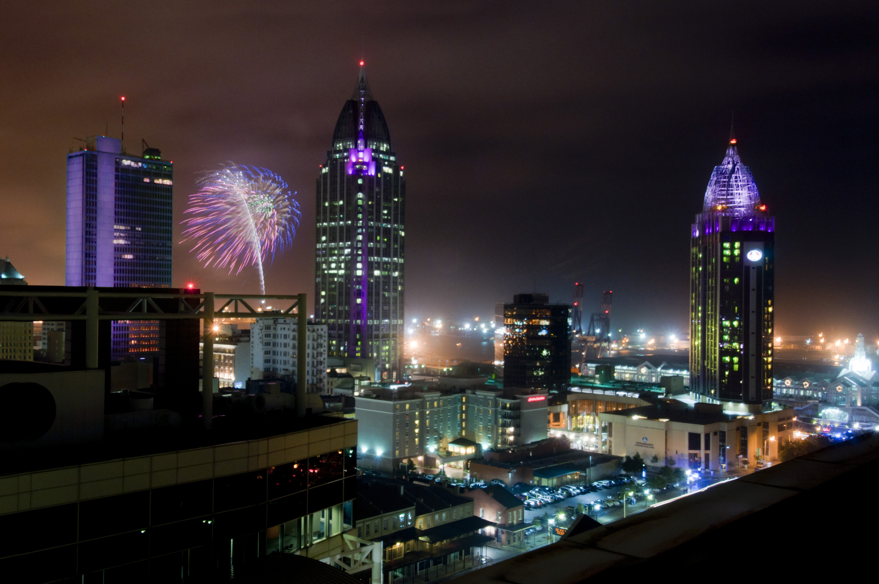 Downtown Mobile, AL commercial roofing service area