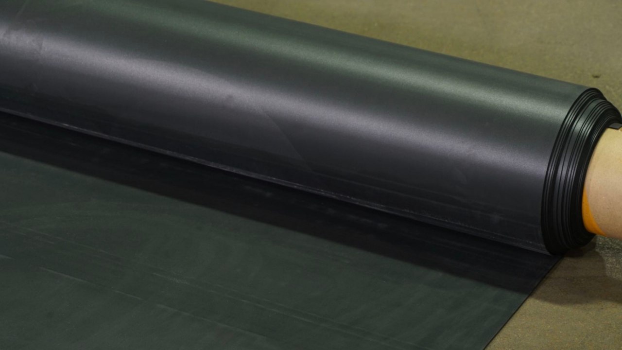 White EPDM commercial roof support